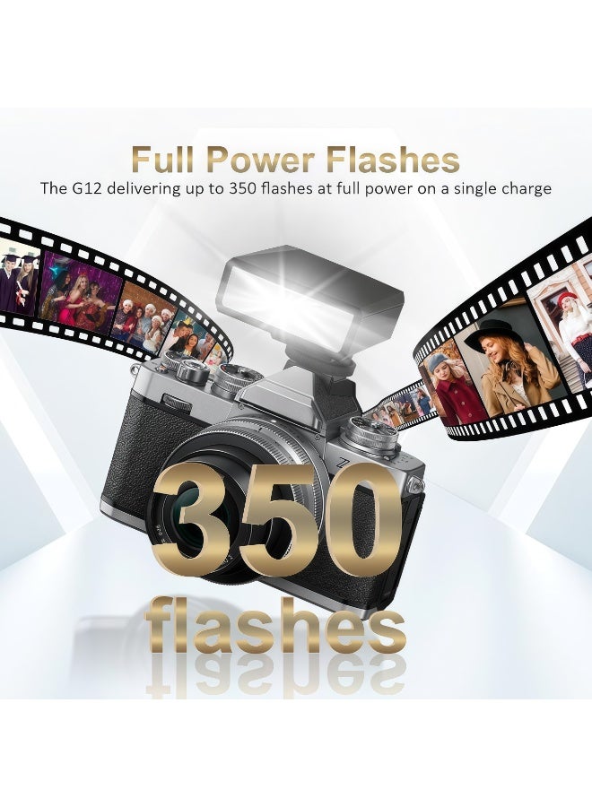 FlashHawk Mini Camera Flash Speedlite, 5600K,USB-C Charging Built-in 1200mAh Battery Compatible for Canon/Sony/Fujifilm/Nikon/Panasonic/Olympus,Speedlight Photography for Cameras with Single-Contact - Image 3